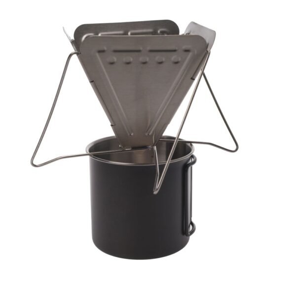 Exquisite Outdoor Camping Pour-over Coffee Stand Portable Stainless Steel Folding Funnel