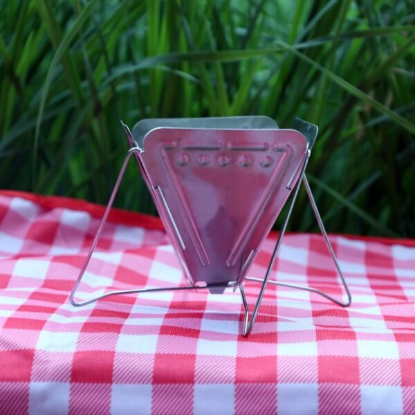 Exquisite Outdoor Camping Pour-over Coffee Stand Portable Stainless Steel Folding Funnel - Image 6