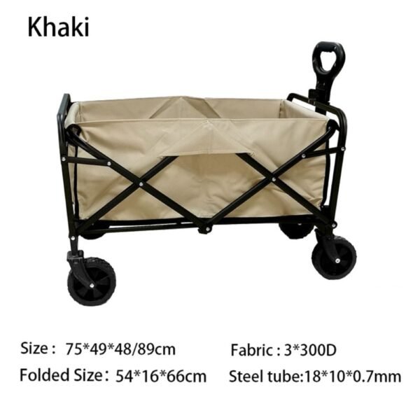 Outdoor Glamping Steel Frame Folding Camping Cart - Image 2