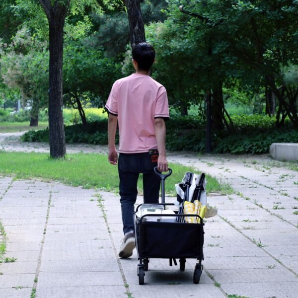 Outdoor Glamping Steel Frame Folding Camping Cart - Image 5